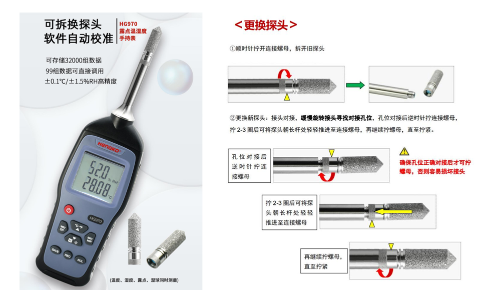 HG970 手持式濕度巡檢儀，濕度標準器!